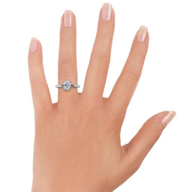 petite solitaire diamond engagement ring