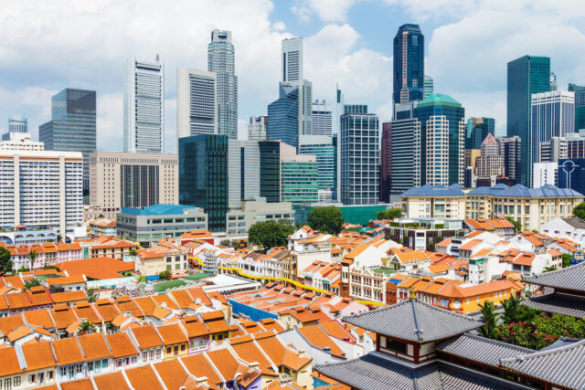 Singapore city skyline